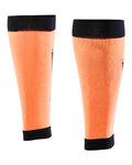 SIX2 Cycling knee-length leg warmers - CALF - black/orange