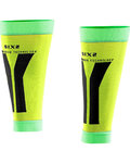 SIX2 Cycling knee-length leg warmers - CALF - yellow/green