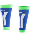 SIX2 Cycling knee-length leg warmers - CALF - blue/green