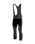 SIX2 Cycling 3/4 length bib shorts - SLP4 2S - black/grey