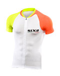 SIX2 Cycling short sleeve jersey - BIKE3 ULTRALIGHT - white/yellow/orange