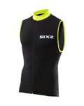 SIX2 Cycling sleeveless jersey - BIKE2 STRIPES - black/yellow