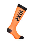 SIX2 Cycling knee-socks - RECOVERY - orange/black