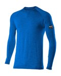 SIX2 Cycling long sleeve t-shirt - TS2 MERINOS - blue