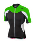 SPORTFUL Cycling short sleeve jersey - CRANK - green/black