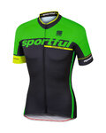 SPORTFUL Cycling short sleeve jersey - SC TEAM - black/green