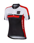SPORTFUL Cycling short sleeve jersey - GRUPPETTO KIDS - red/black/white