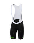 SPORTFUL Cycling bib shorts - GIRO - green/black
