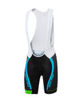 SPORTFUL Cycling bib shorts - SC TEAM - light blue/black