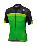 SPORTFUL Cycling short sleeve jersey - PISTA - green/grey