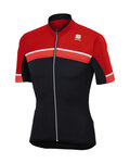 SPORTFUL Cycling short sleeve jersey - PISTA - red/grey
