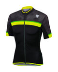 SPORTFUL Cycling short sleeve jersey - PISTA - yellow/black