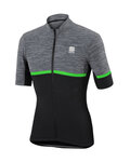 SPORTFUL Cycling short sleeve jersey - GIARA - grey/green/black