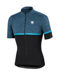 SPORTFUL Cycling short sleeve jersey - GIARA - black/blue/grey