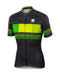 SPORTFUL Cycling short sleeve jersey - STRIPE - black/yellow
