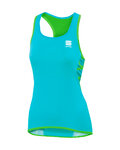SPORTFUL Cycling tank top - STELLA LADY - turquoise/green
