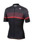 SPORTFUL Cycling short sleeve jersey - FREQUENCE - black/red/grey