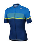 SPORTFUL Cycling short sleeve jersey - FREQUENCE - blue/yellow