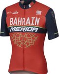 SPORTFUL Cycling short sleeve jersey - BAHRAIN MERIDA 2017 - red/black
