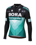 SPORTFUL Cycling winter long sleeve jersey - BORA 2019 WINTER - black/green