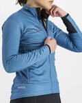 SPORTFUL Cycling thermal jacket - TEMPO W LADY - blue