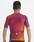 SPORTFUL Cycling short sleeve jersey - ROCKET - orange/bordeaux