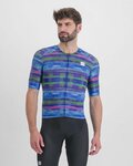 SPORTFUL Cycling short sleeve jersey - GLITCH BOMBER - blue