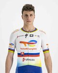 SPORTFUL Cycling short sleeve jersey - TOTAL ENERGIES 2022 - white/yellow/blue/orange