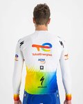 SPORTFUL Cycling winter long sleeve jersey - TOTAL ENERGIES 2022 - orange/white/blue/yellow