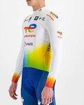SPORTFUL Cycling winter long sleeve jersey - TOTAL ENERGIES 2022 - orange/white/blue/yellow