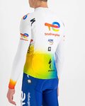 SPORTFUL Cycling winter long sleeve jersey - TOTAL ENERGIES 2022 - orange/white/blue/yellow