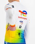SPORTFUL Cycling winter long sleeve jersey - TOTAL ENERGIES 2022 - orange/white/blue/yellow