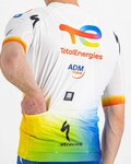SPORTFUL Cycling short sleeve jersey - TOTAL ENERGIES 2022 - white/blue/orange/yellow