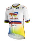 SPORTFUL Cycling short sleeve jersey - TOTAL ENERGIES 2022 - yellow/orange/white/blue