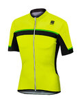 SPORTFUL Cycling short sleeve jersey - PISTA - yellow/black