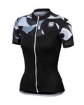 SPORTFUL Cycling short sleeve jersey - PRIMAVERA LADY - white/black