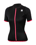 SPORTFUL Cycling short sleeve jersey - LUNA LADY - black/pink