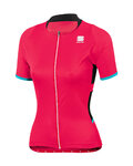 SPORTFUL Cycling short sleeve jersey - LUNA LADY - black/pink
