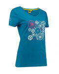 TDF Cycling short sleeve t-shirt - ROUES LADY - blue