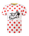 TDF Cycling short sleeve t-shirt - TDF LEADER POIS '21 - white/red