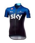 CASTELLI Cycling short sleeve jersey - TEAM SKY KID 2019  - black/white/blue