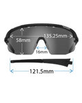 TIFOSI Cycling sunglasses - SLEDGE L INTERCHANGE - black