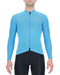 UYN Cycling winter long sleeve jersey - AIRWING WINTER - black/turquoise