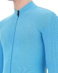 UYN Cycling winter long sleeve jersey - AIRWING WINTER - black/turquoise