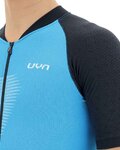 UYN Cycling short sleeve jersey - BIKING GRANFONDO - blue/black