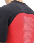 UYN Cycling short sleeve jersey - BIKING GRANFONDO - black/red