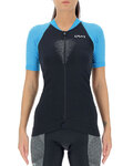 UYN Cycling short sleeve jersey - GRANFONDO LADY - blue/black