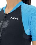 UYN Cycling short sleeve jersey - GRANFONDO LADY - blue/black