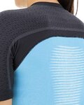 UYN Cycling short sleeve jersey - GRANFONDO LADY - anthracite/light blue