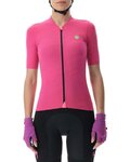 UYN Cycling short sleeve jersey - LIGHTSPEED LADY - pink/black